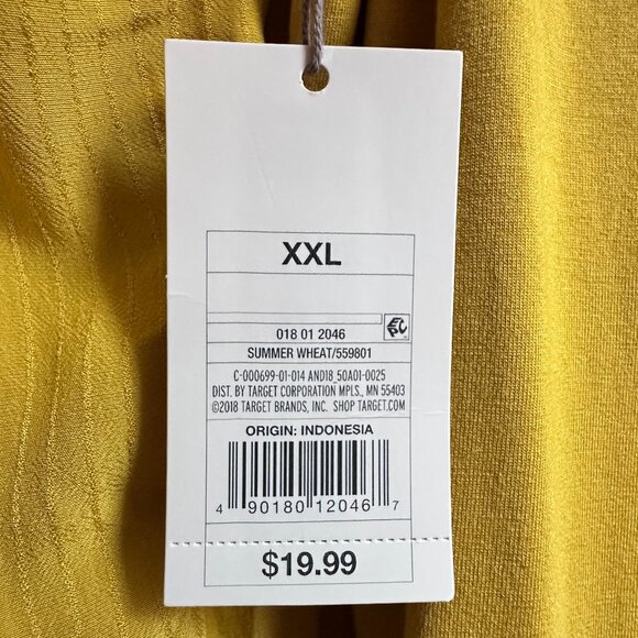 A New Day Women's XXL Summer Wheat Yellow Balloon Sleeve Square Neck Top NWT - Picture 7 of 8